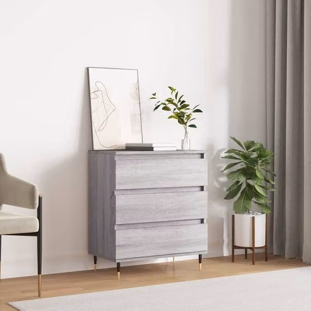 Berkfield Home Grey Sonoma Sideboard, W/D/H: 60 x 35 x 70 cm