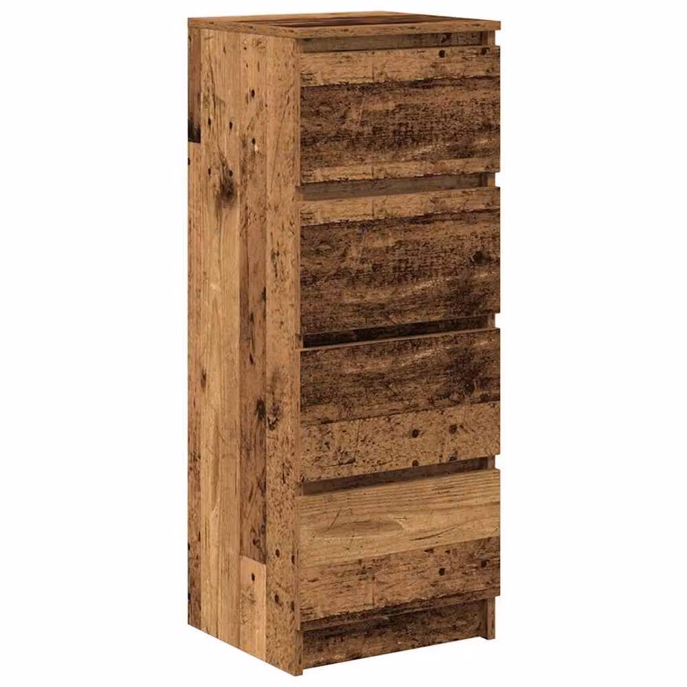 Berkfield Home Rustic Old Wood Sideboard in Brown, W/D/H: 37.5 x 35 x 99 cm – 2