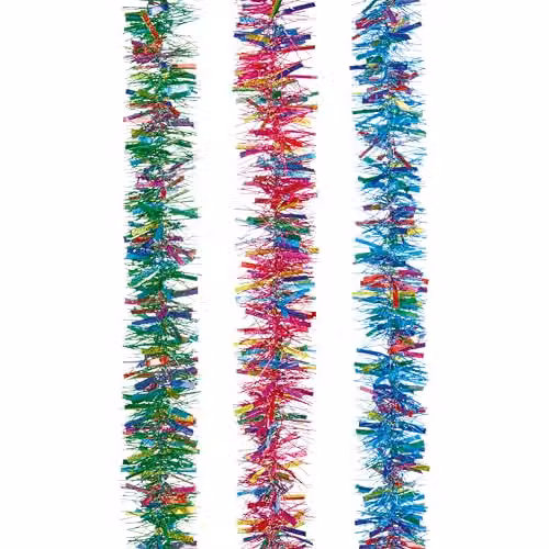 Premier 2m Christmas Tinsel Garland in Multicolour (Purple, Blue, and Green) – 2