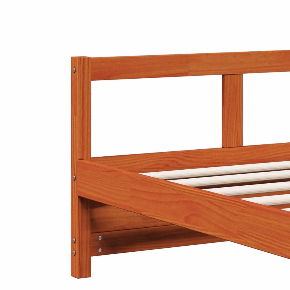Berkfield Home Solid Wood Pine Daybed in Wax Brown, W/D/H: 80 x 200 cm – 4