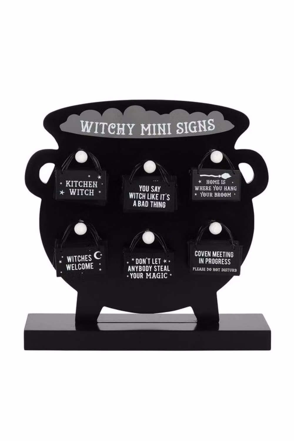 KDMD Witchy Hanging Mini Signs, 5 Pack, Black – 2