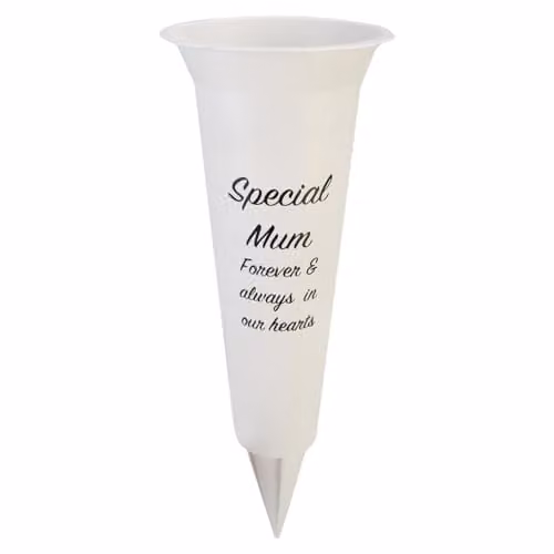 VFM e-Store Memorial Ornament Planter, White, H 32.5 cm x W 10 cm