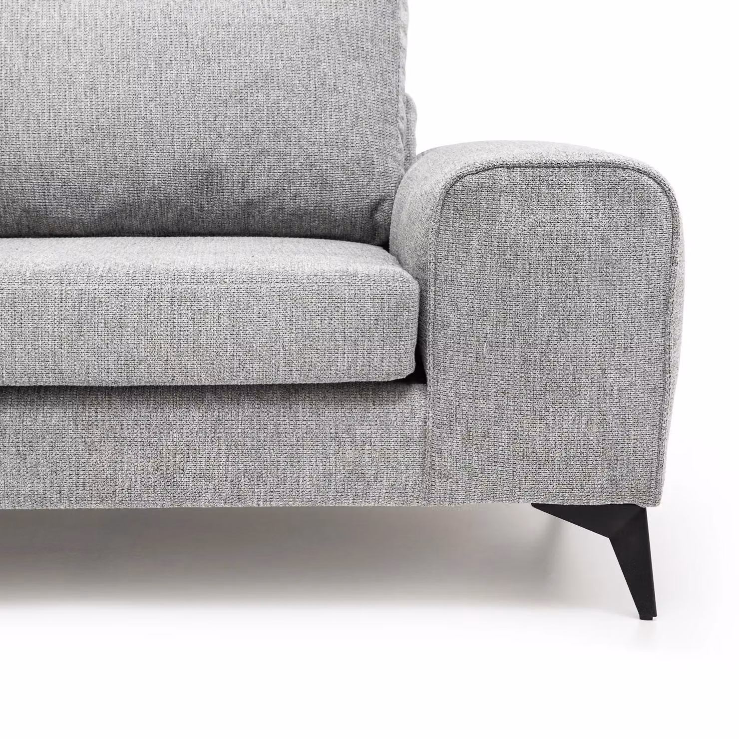Abakus Direct Venice Left-Facing Corner Sofa in Grey Fabric with Deep Seats and Extra-wide Padded Arms – 5