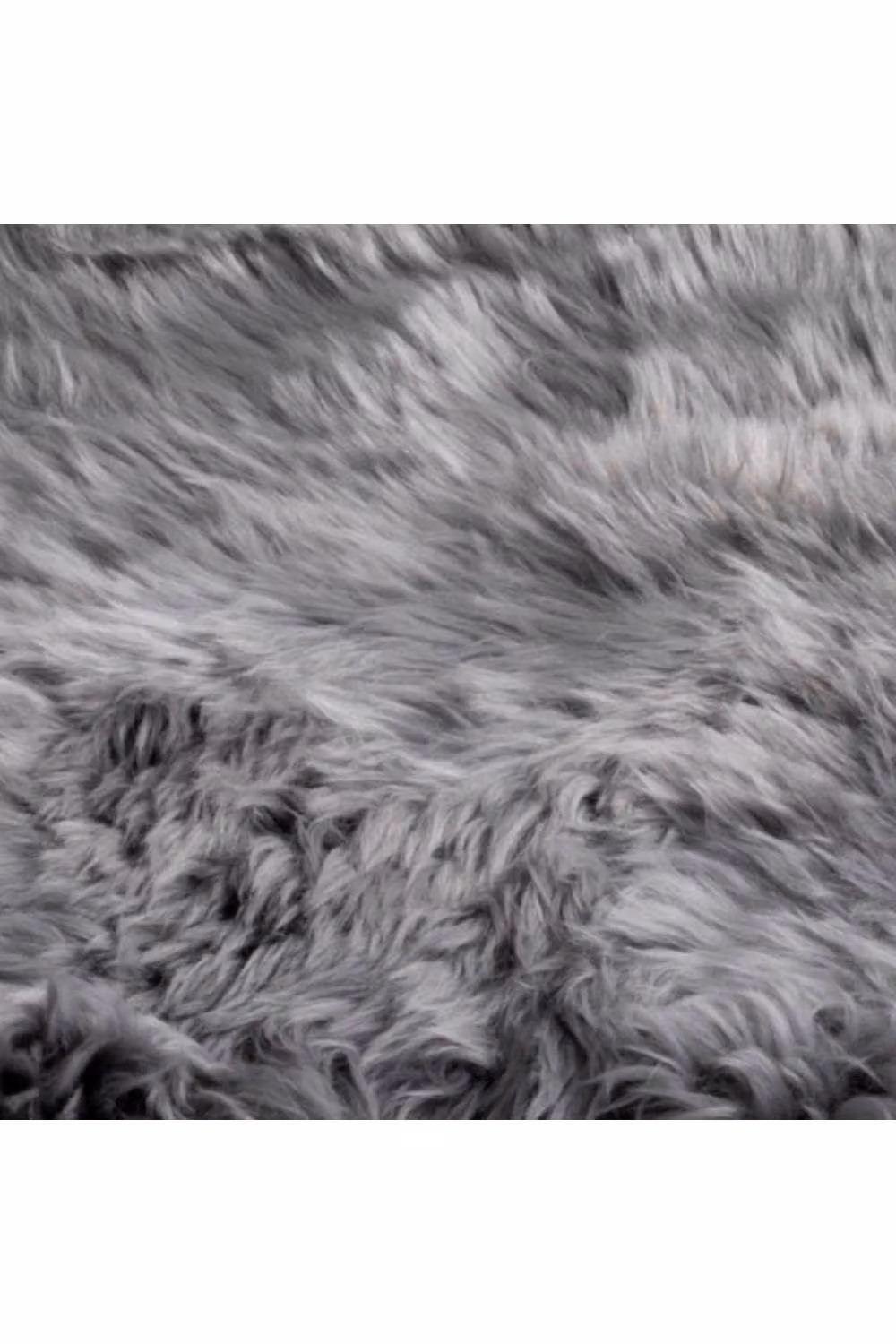 Native Natural Grey Double Sheepskin Wool Rug, W/D/H: 60 x 240 cm – 3