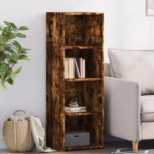 vidaXL Highboard in Brown Oak, W/D/H: 40 x 41 x 124 cm – 2