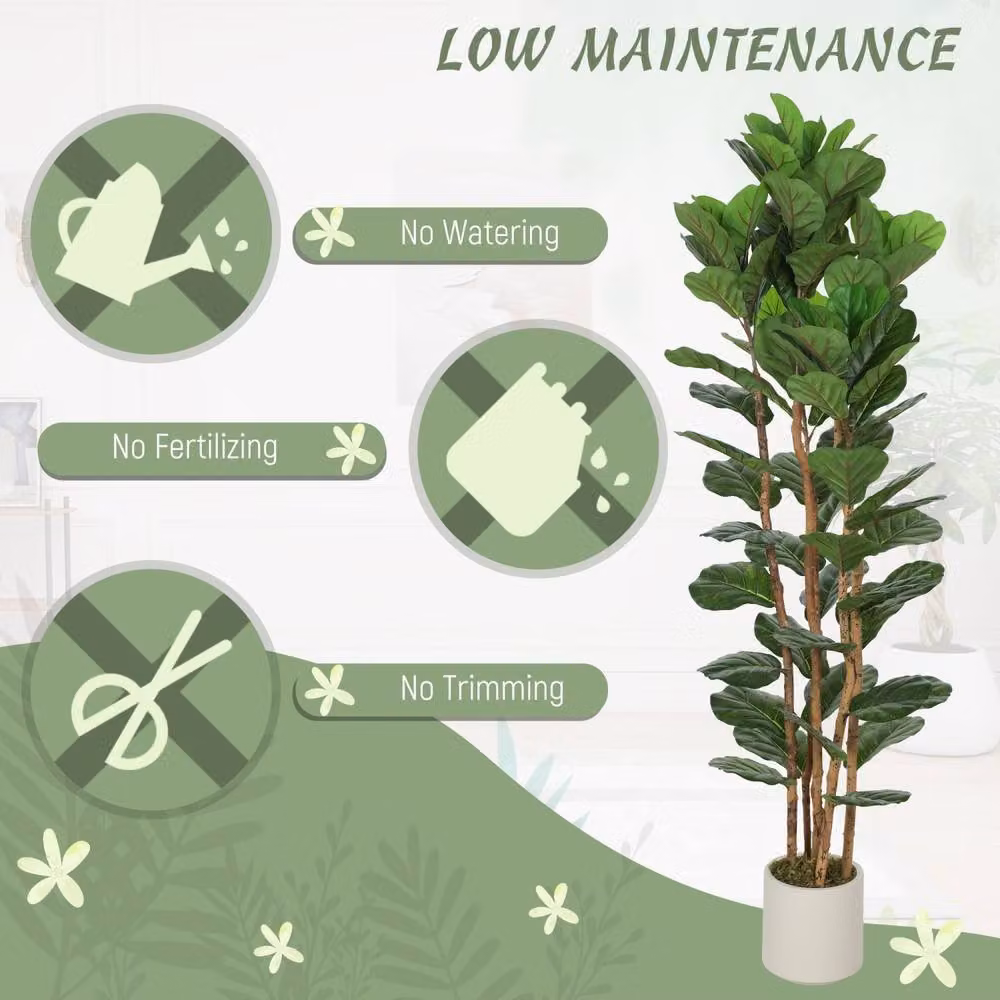 Wyld Haus Racori 180cm Artificial Fiddle Leaf Fig Tree, Green – 5