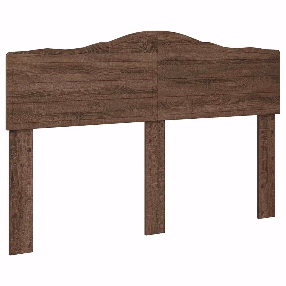 Berkfield Home Bed Frame with Headboard in Brown Oak and Solid Pine Wood, 140 x 200 cm – 3