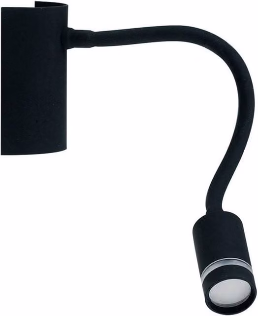Netlighting KEPLER LED Wall Reading Light, Black, 100lm, 3000K, W/D/H: 6 x 9 x 32 cm