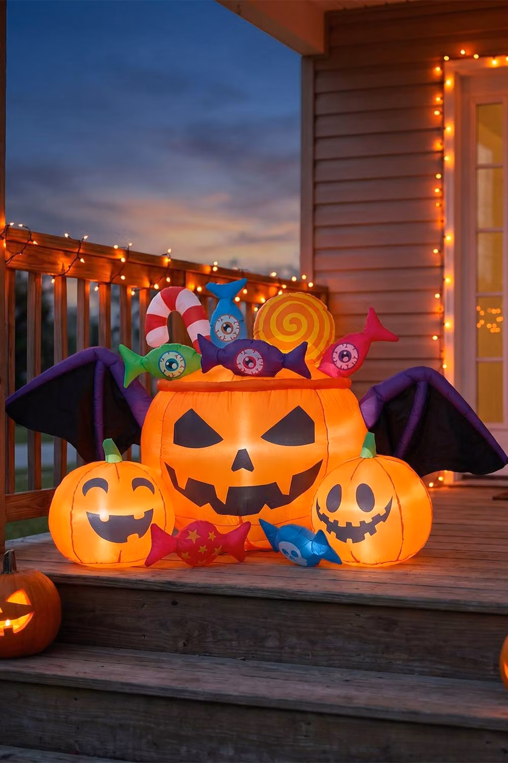Living and Home Multicolour 5 FT Halloween Inflatable Decoration with LED Lights – 2