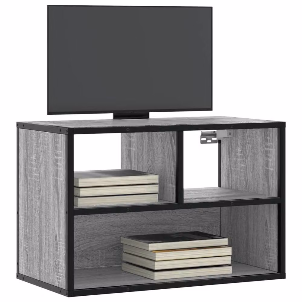 Berkfield Home Grey Sonoma TV Cabinet in Engineered Wood and Metal, W/D/H: 60 x 31 x 39.5 cm – 2