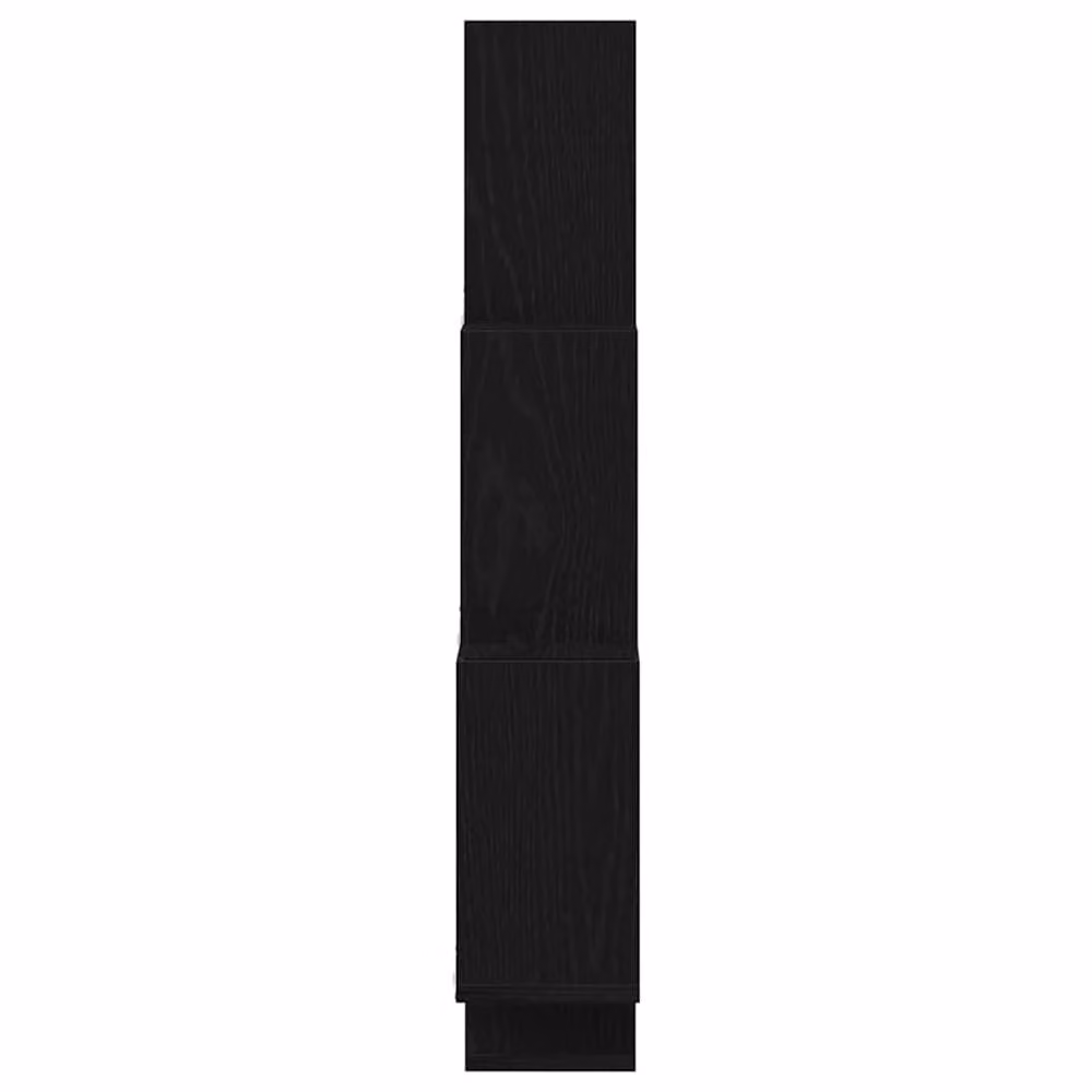 Berkfield Home Modern Black Oak Wall Cabinet, W: 78 cm, D: 15 cm, H: 92 cm – 5
