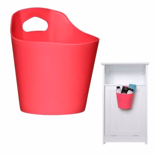 Orsina Pink Plastic Storage Caddy with Handles