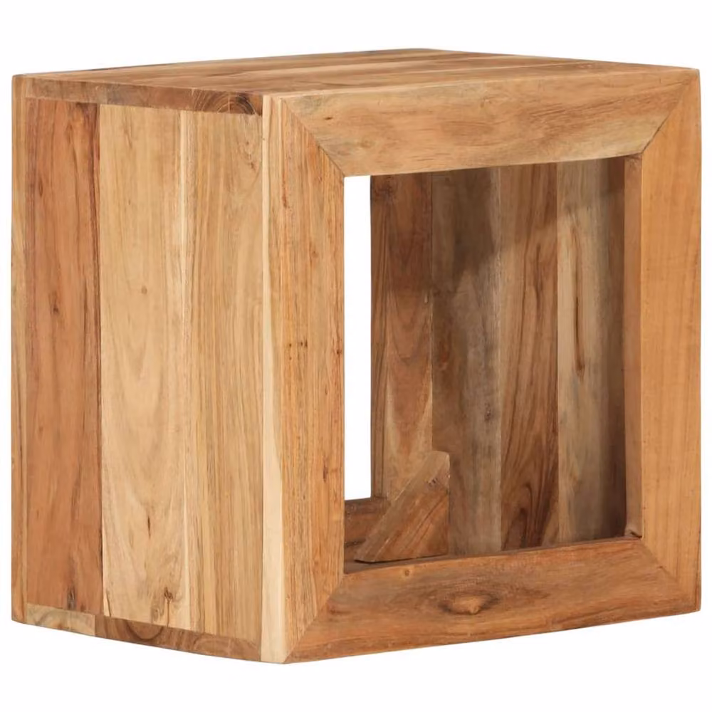 Berkfield Home Acacia Wood Stool in Brown, W/D/H: 40 x 30 x 40 cm – 2