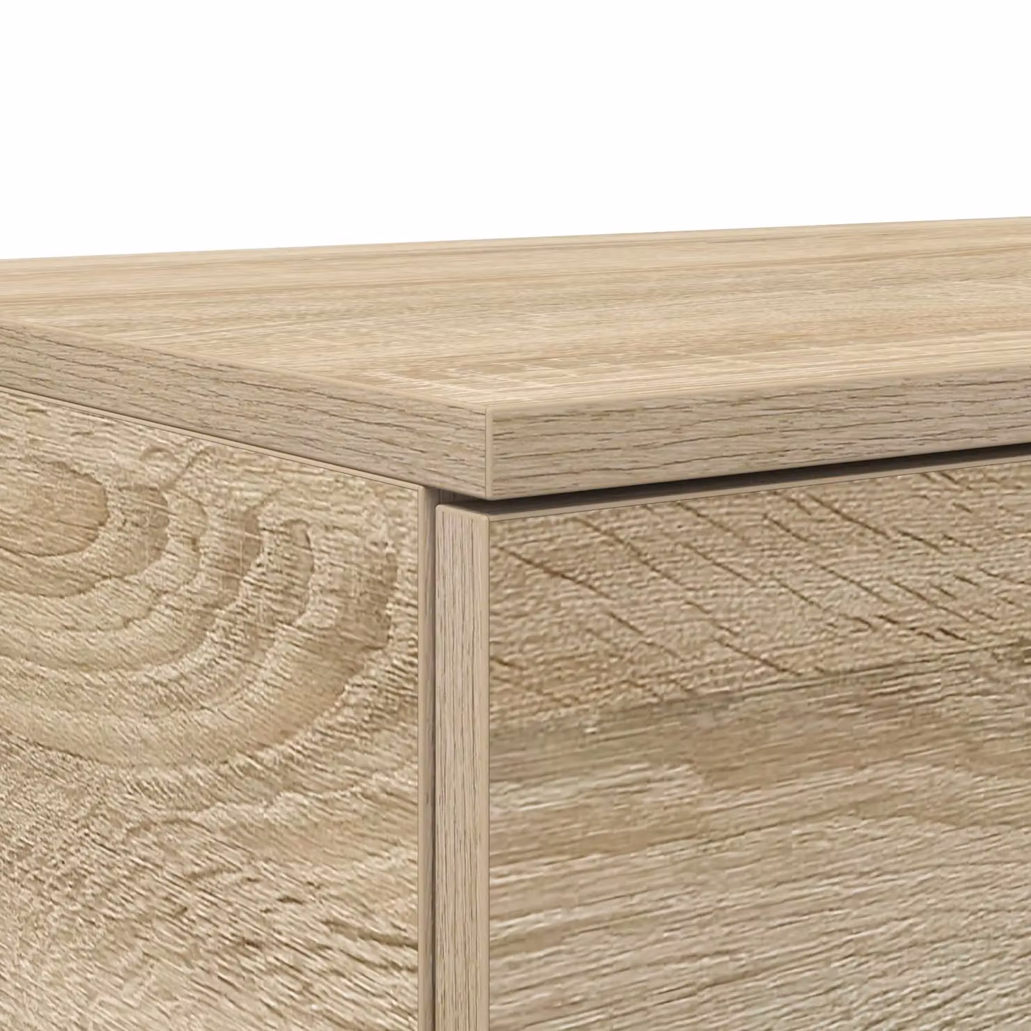 Berkfield Home Sonoma Oak Bedside Drawers in Beige, W: 80 cm, D: 36.5 cm, H: 16.5 cm – 2