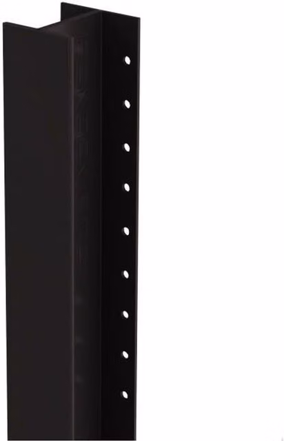 Durapost Classic Black Metal In-Ground Fence Post, Pack of 2, H: 1.8 m, W: 4.8 cm