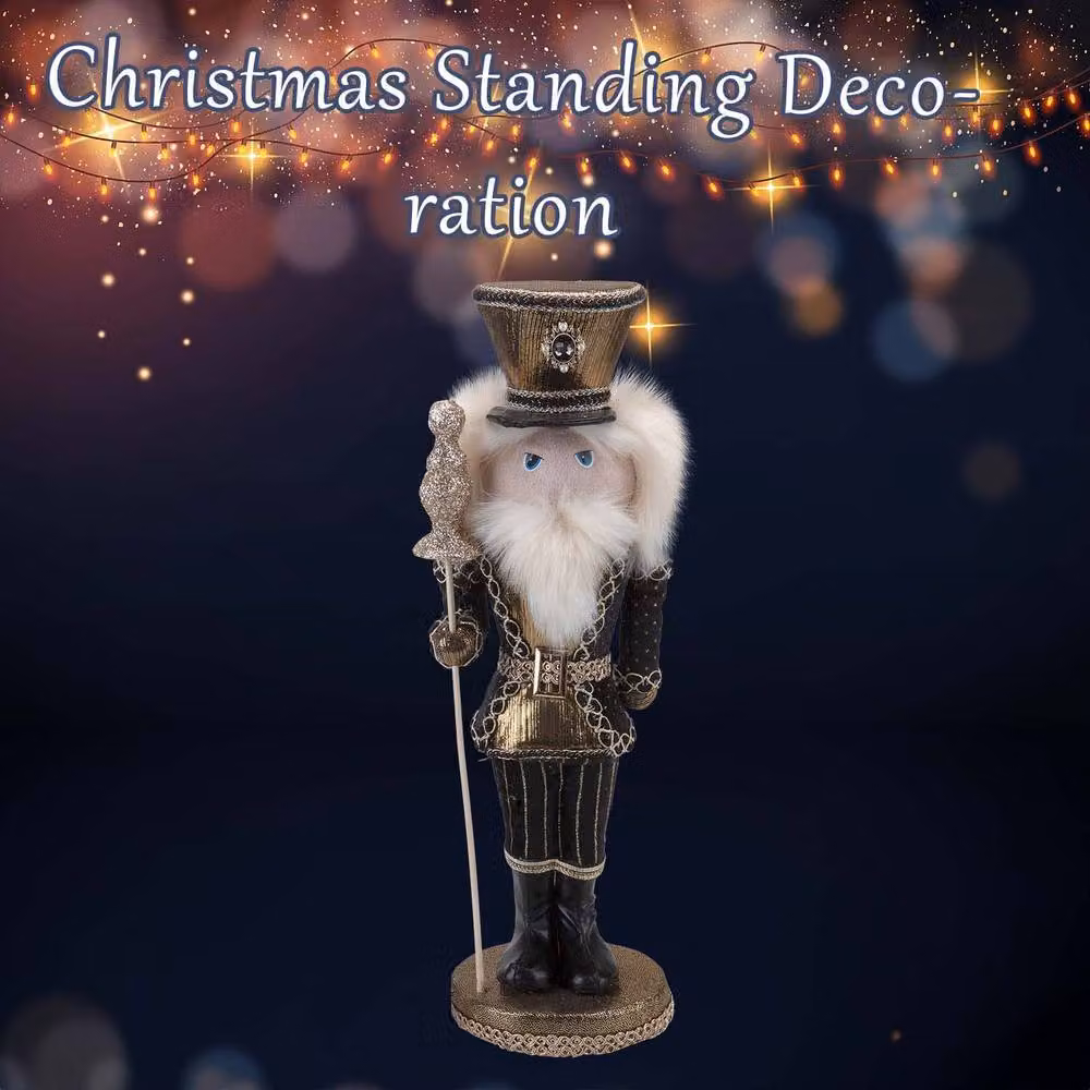 VFM e-Store Black Christmas Nutcracker Decoration, H 41 cm x W 13 cm x D 13 cm – 3