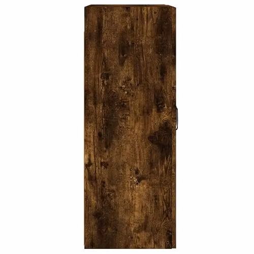 vidaXL Set of 2 Wall Mounted Cabinets in Smoked Oak, Modern Brown Engineered Wood with Hinged Doors and Internal Shelves – 3
