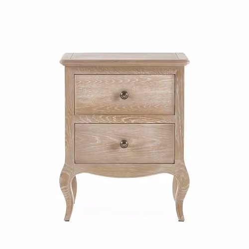 Julian Bowen Camille 2 Drawer Bedside Table in Light Oak – 1