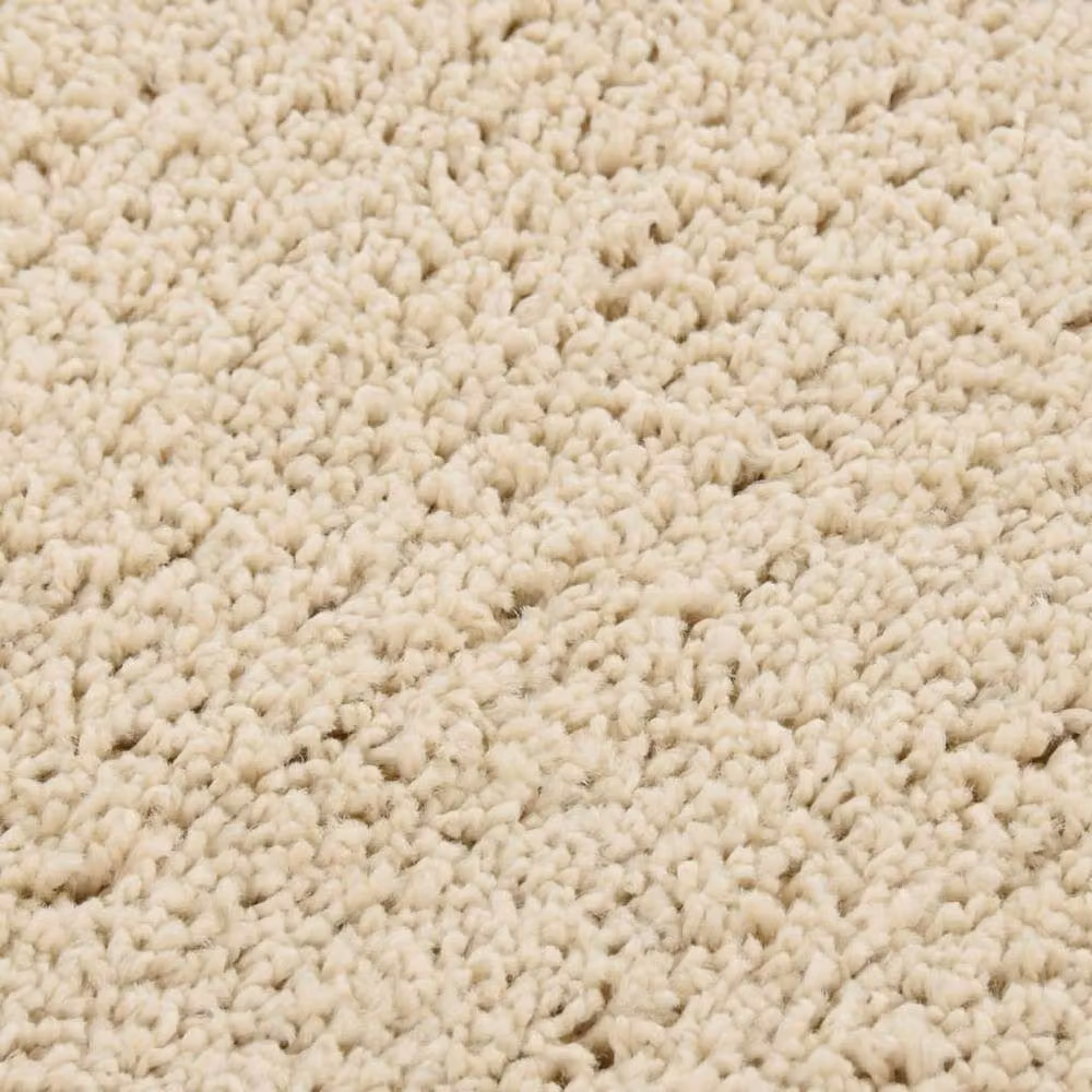Berkfield Home Shaggy Rug in Beige, W: 140 cm, D: 200 cm, Non-Slip and Washable