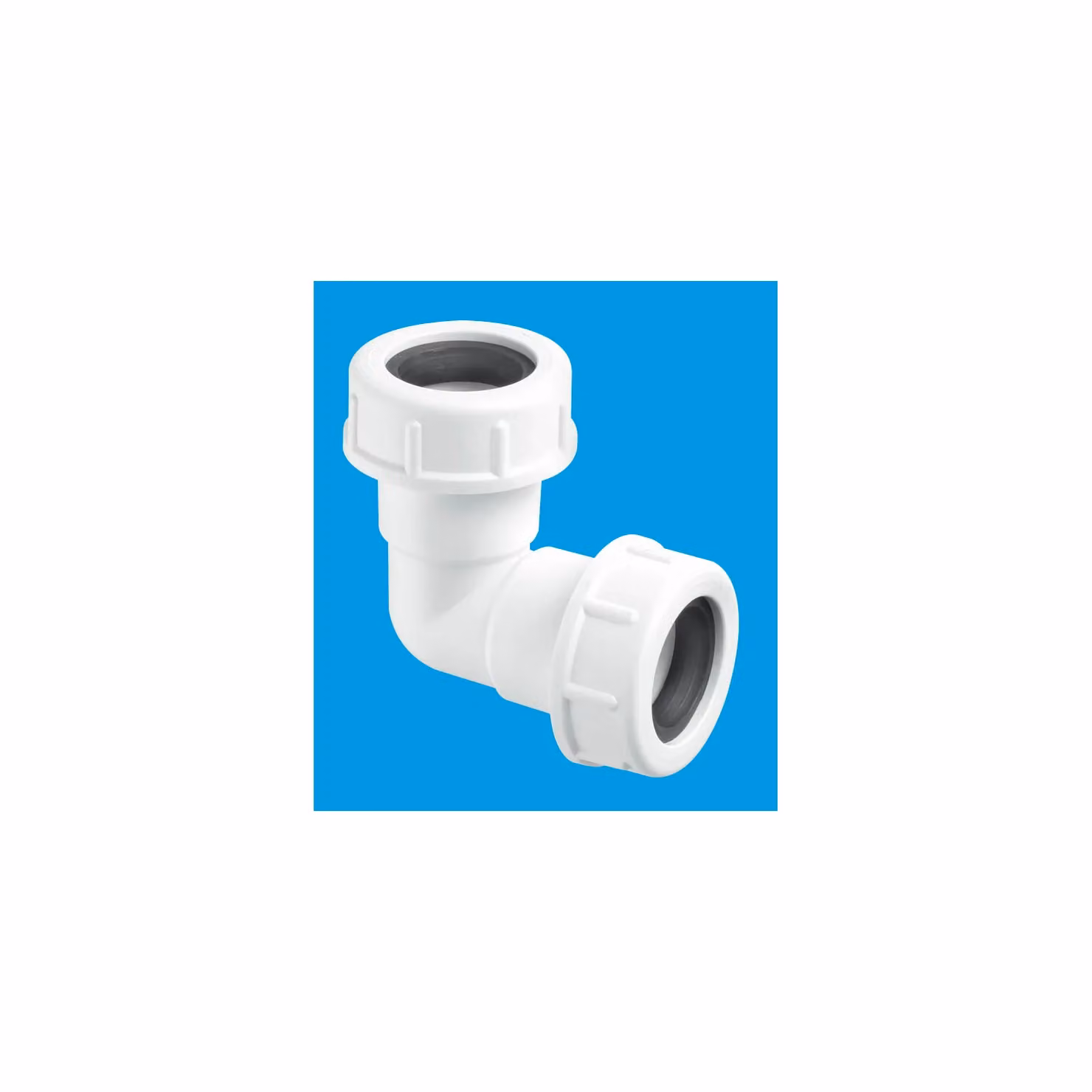 McAlpine White Plastic 90 Degree Overflow Pipe Bend 3/4" – 2