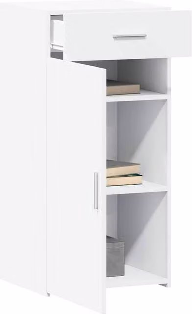 Berkfield Home White Modern Sideboard in MDF, W: 45 cm, D: 42.5 cm, H: 93 cm – 1