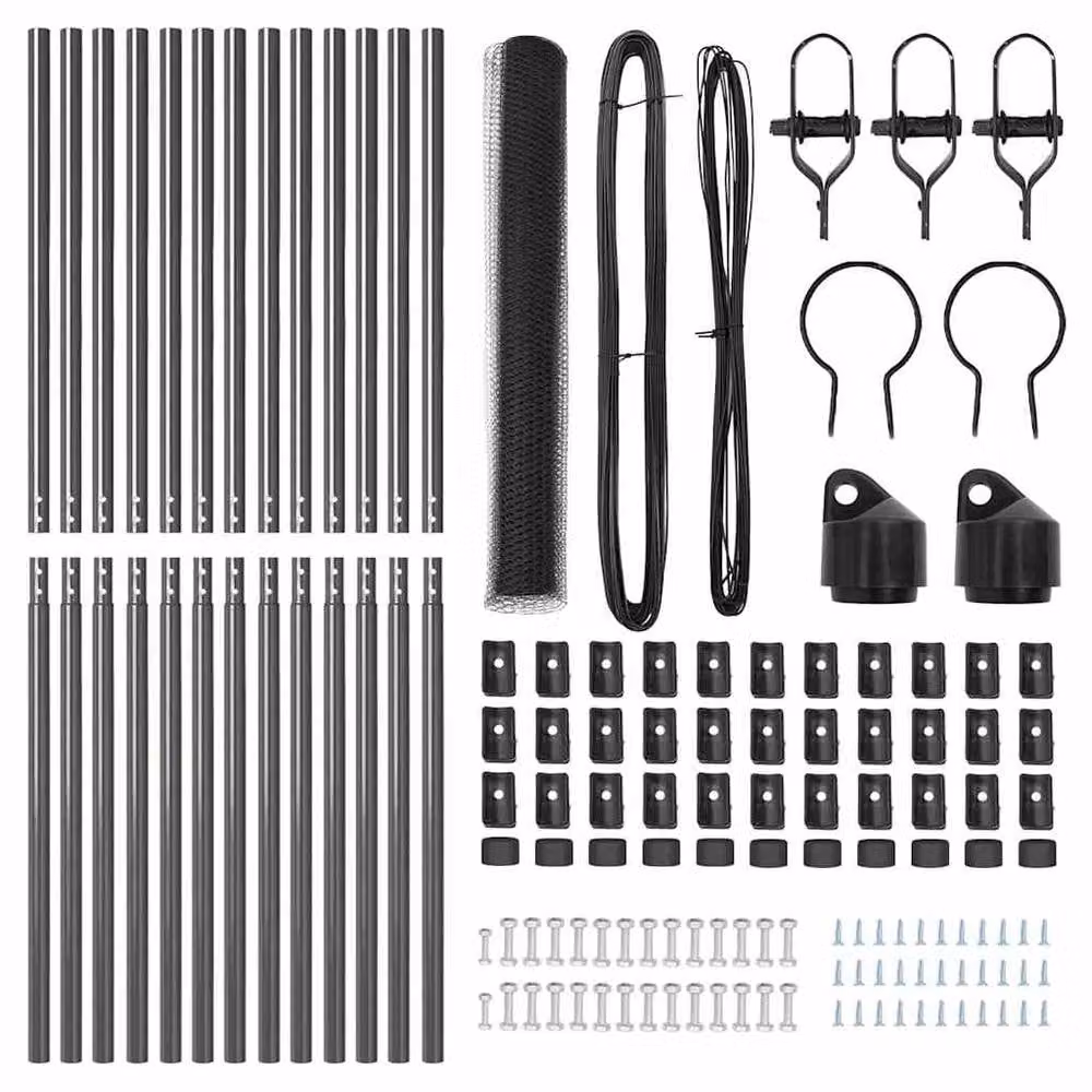 Berkfield Home Set of 2 Grey Steel Fencing Panels, 25 x 1.2 m – 3
