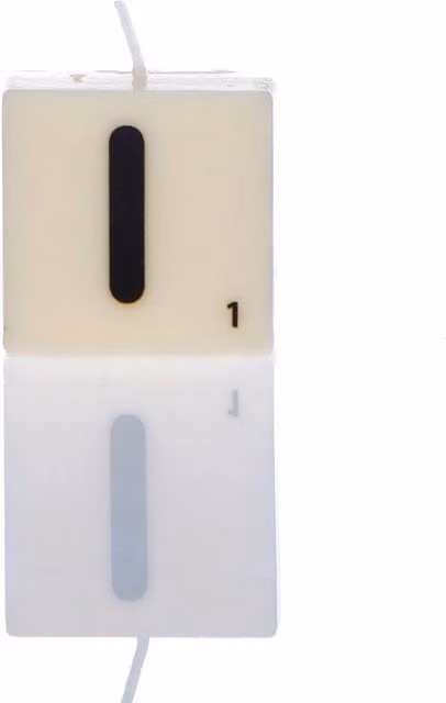 Boxer Gifts I Letter Figure Candle in White