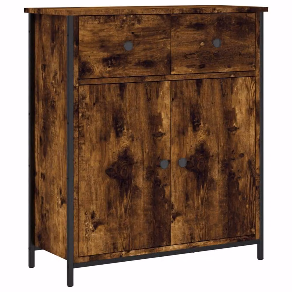 Berkfield Home Smoked Oak Sideboard in Brown, W/D/H: 70 x 30 x 80 cm – 3