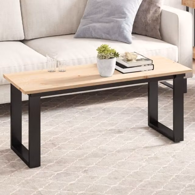 Berkfield Home Rectangular Solid Wood Pine Table Top, Brown, W: 110 cm, D: 40 cm, H: 1.7 cm
