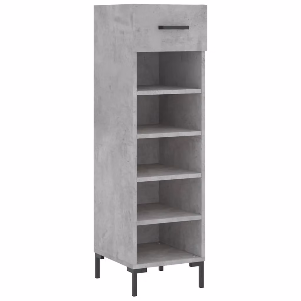 Berkfield Home Industrial Shoe Cabinet in Concrete Grey, W/D/H: 30 x 35 x 105 cm – 2