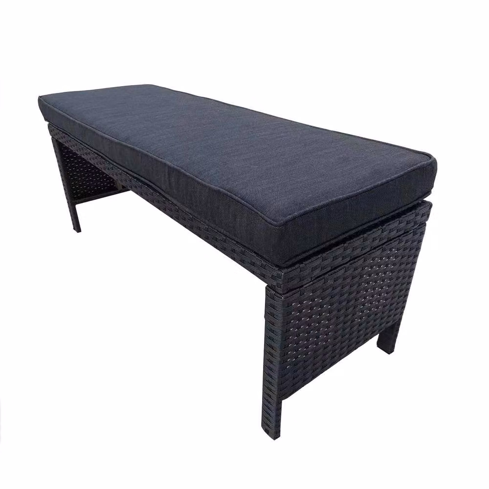 FURNITURE ONE Dark Brown Rattan Patio Bench Seat – 2