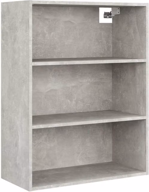 Berkfield Home Hanging Wall Cabinet in Concrete Grey, W/D/H: 69.5 x 32.5 x 90 cm