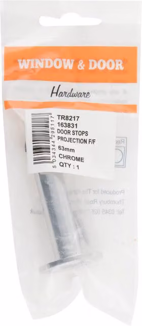 Hiatt Chrome Door Stop with 6.35 cm Projection