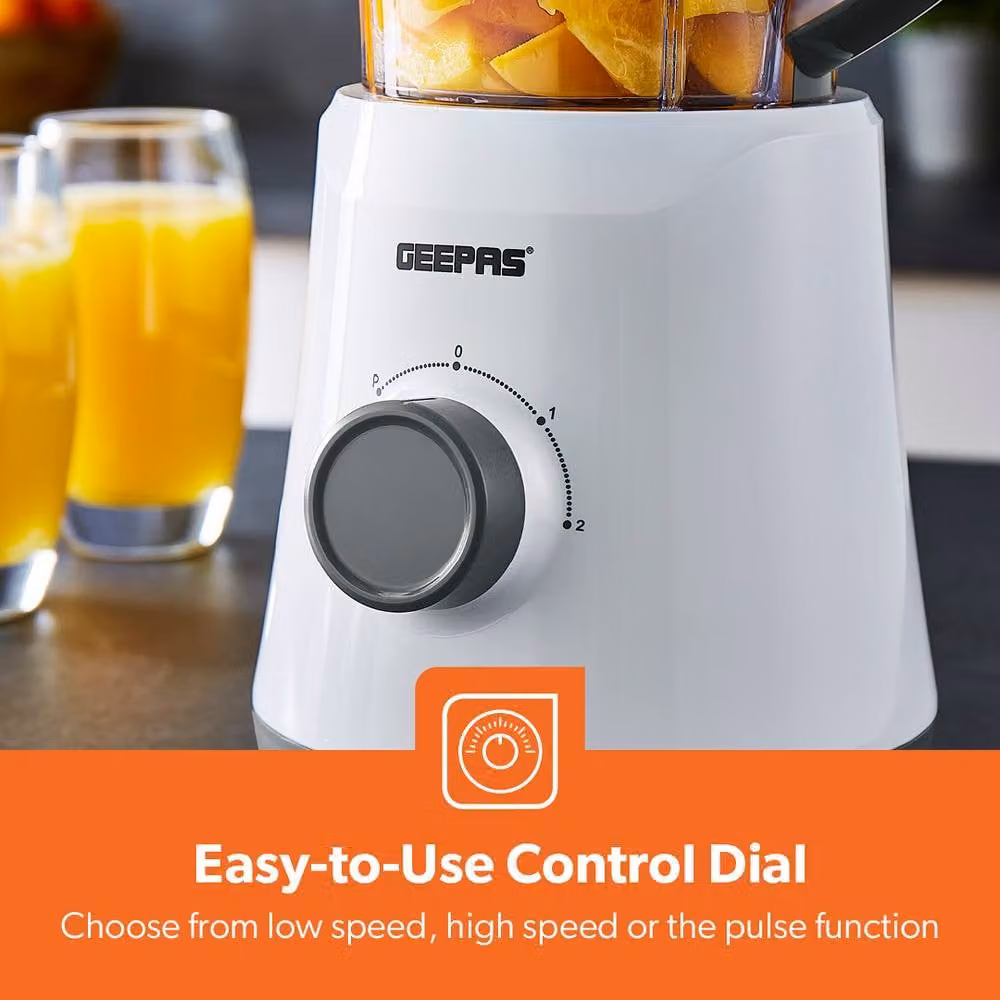 Geepas 500W Blender with 1.5L Jar and Spice Grinder in Grey and White – 3