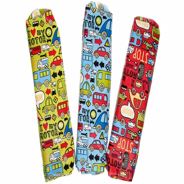 LG-Imports Car Design Slim Sleeve Pencil Case in White and Multicolour
