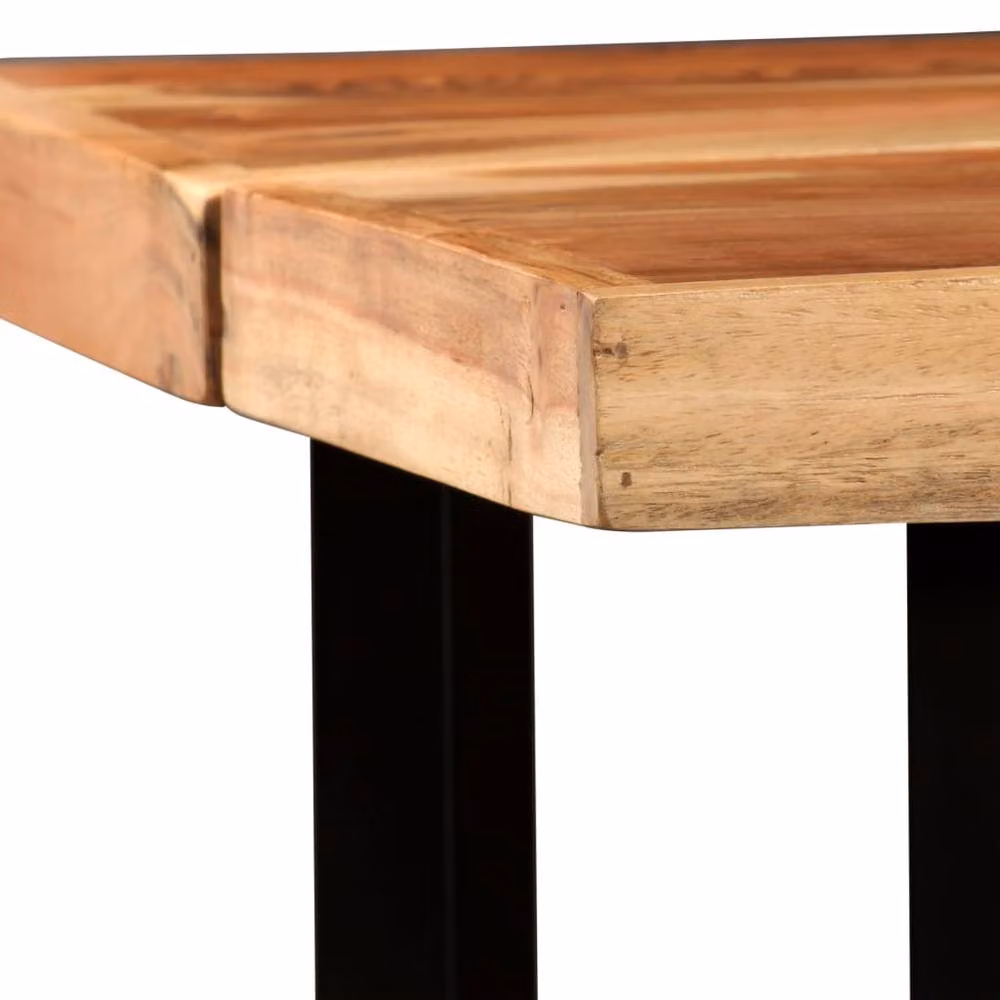 Berkfield Home Beautiful Bar Table in Brown Solid Acacia Wood, W: 150 cm, D: 70 cm, H: 107 cm – 3