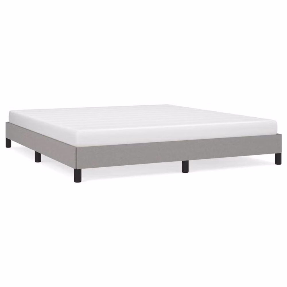 Berkfield Home Super King Upholstered Fabric Bed Frame, Grey, W: 180 cm, D: 200 cm – 2
