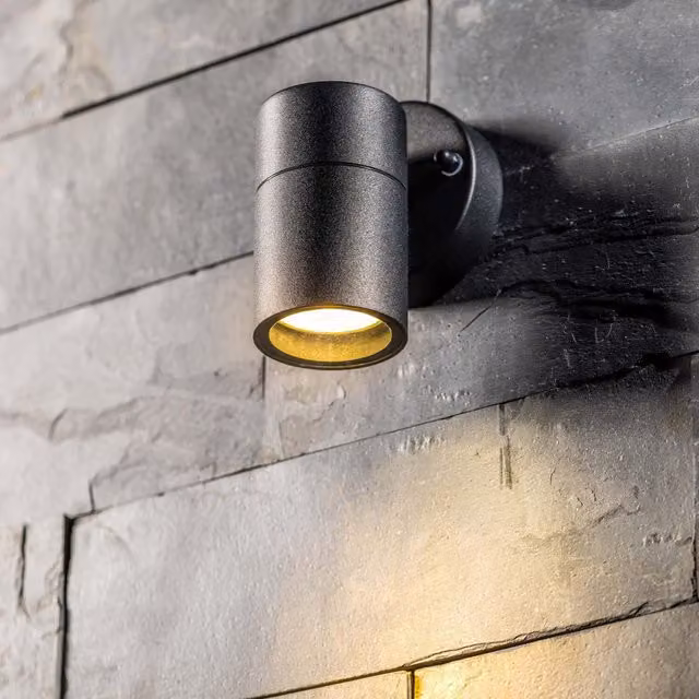 CGC Leon Black Stainless Steel GU10 Down Outdoor Wall Light IP44