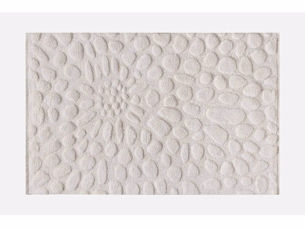 Vente-unique Hand-Tufted Wool and Cotton Pebble Effect Relief Rug in Ivory, W/D/H: 160 x 230 x 1.4 cm – 2