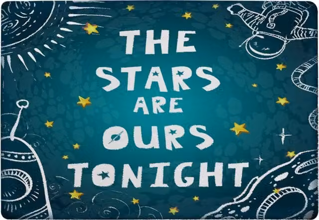 Benjamin Tate Design LTD The Stars Are Ours Tonight Designer Abstract Wool Rug in Blue, Width: 230 cm