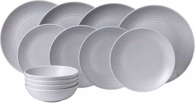 Royal Doulton Gordon Ramsay Maze 12 Piece Grey Stoneware Dinner Set