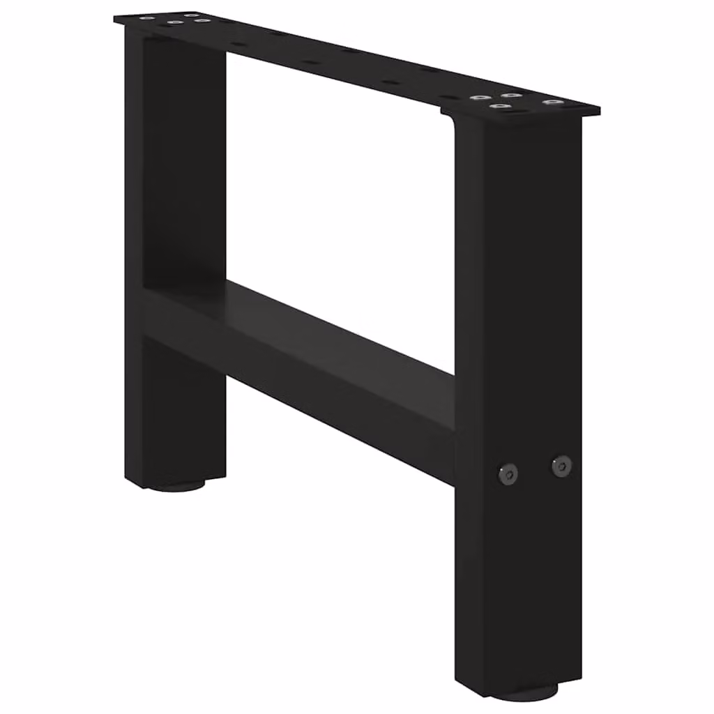 Berkfield Home Modern Black Matt Steel Coffee Table Legs, 2 pcs, H: 50 cm, W: 30.5 cm – 2