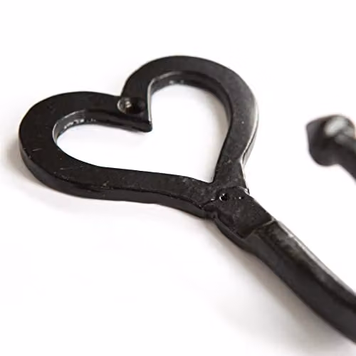 Hammer and Tongs Black Powder-Coated Iron Wall Mounted Hanging Hook, W: 6.5 cm, H: 13.0 cm – 3