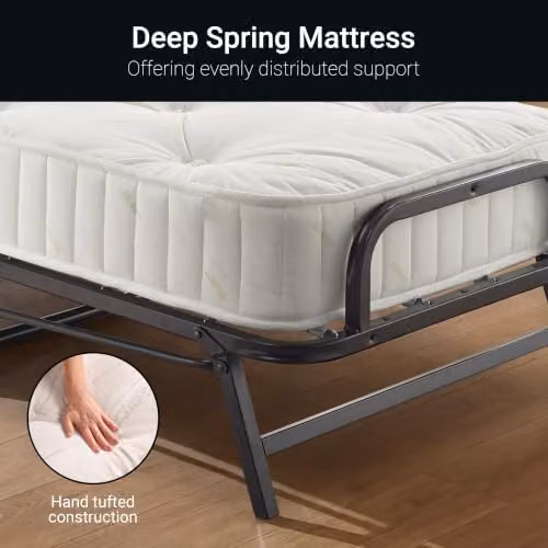 JAY-BE Crown Premier Single Folding Bed with Spring Mattress, W/D/H: 90 x 190 x 30 cm – 7