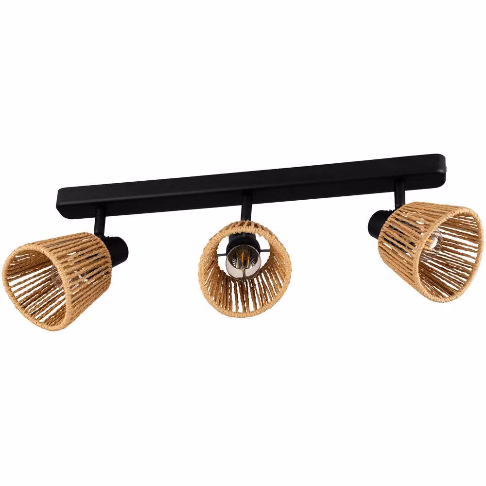 Loops Modern Black Metal Triple Ceiling Light Fixture – 2