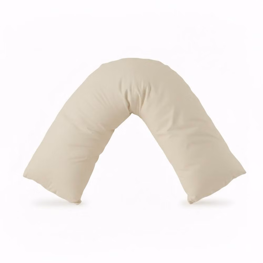 Snug City V Shape Maternity Pillowcase in Beige Polycotton – 2