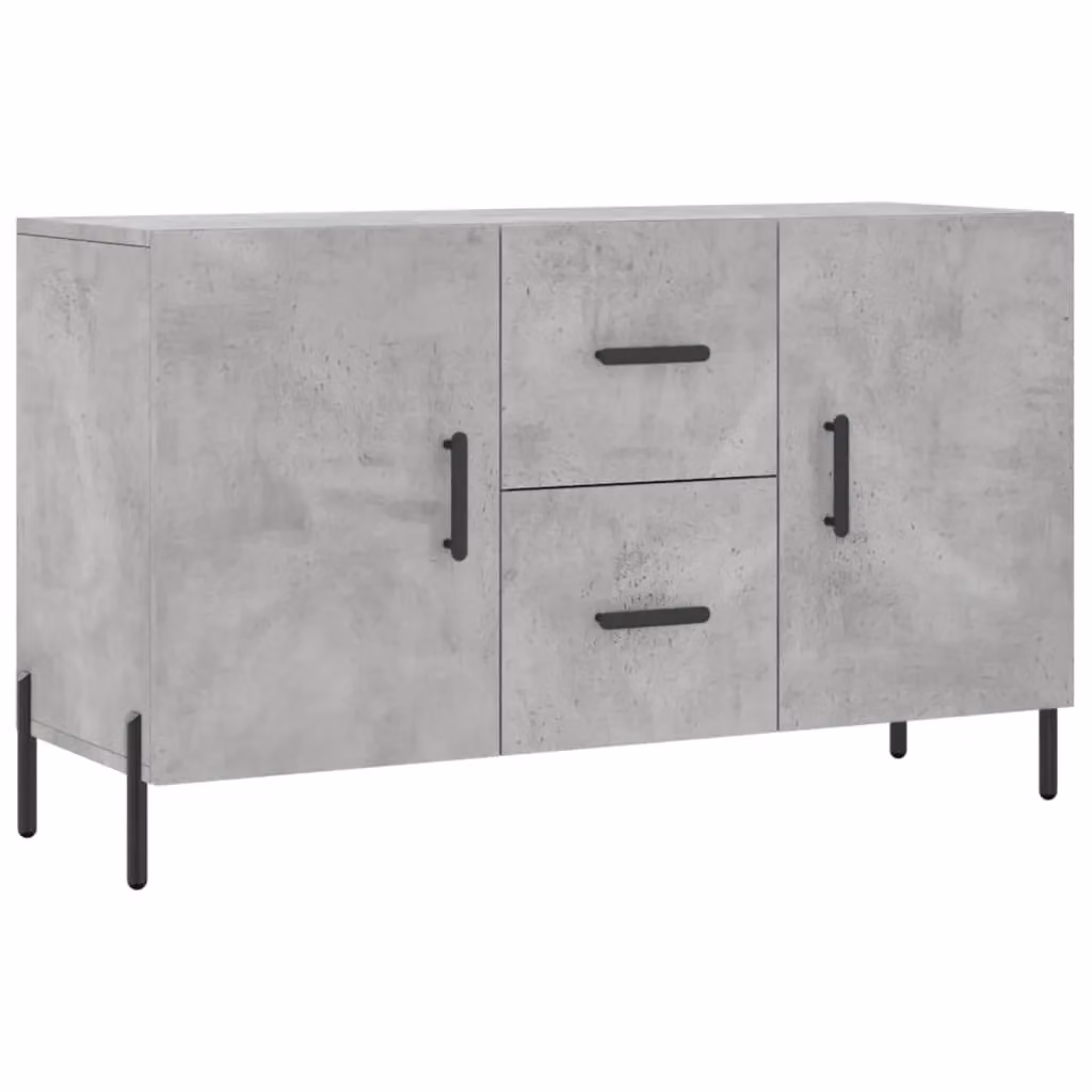Berkfield Home Modern Sideboard in Concrete Grey, W/D/H: 100 x 36 x 60 cm – 2