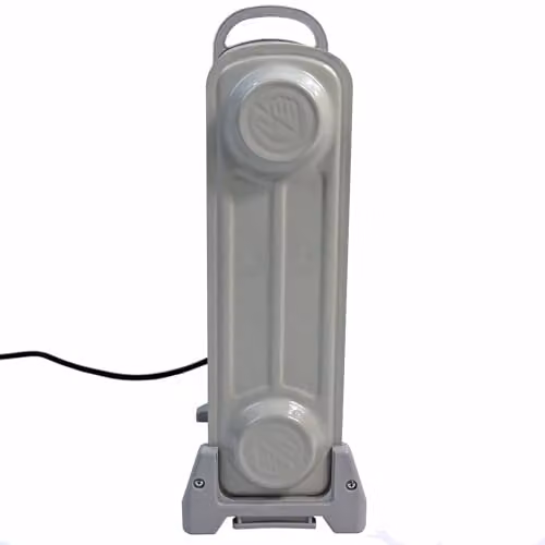 Actiasgear 800W Oil Filled Portable Radiator with Automatic Thermostat in White and Grey – 3