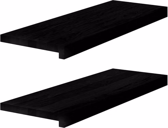 Berkfield Home Solid Oak Wood Window Sills, 2 Pack, Dark Brown, W: 70 cm, D: 25 cm, H: 2 cm – 1