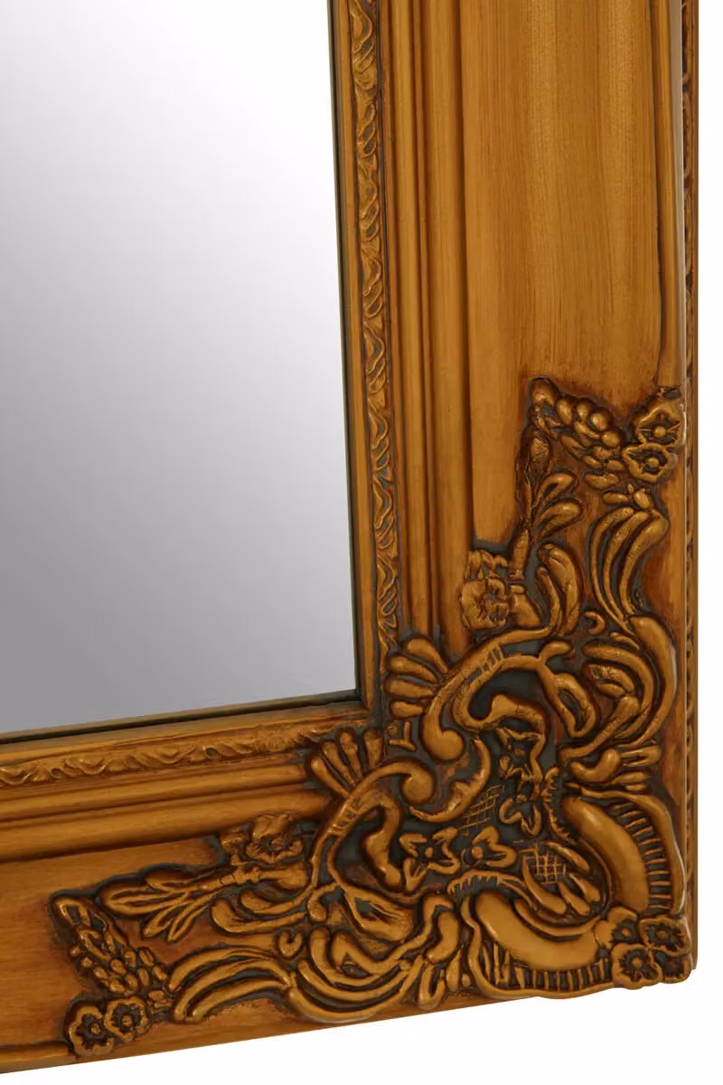 Orsina Carly Rectangular Floral Wall Mirror in Gold – 3